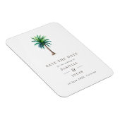 Palm Tree Hochzeit in Urlaubsort Save the Date Magnet (Rechte Seite)