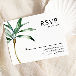 Palm Tree Hochzeit in Urlaubsort UAWG Response Car RSVP Karte