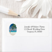 Palm Tree Hochzeiten laden das Adressetikett ein (Insitu)