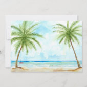 Palm Tree Hochzeitseinladung Einladung (Rückseite)