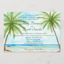 Palm Tree Hochzeitseinladung Einladung