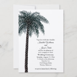 Palm Tree Hochzeitsladen auf Kraft Einladung