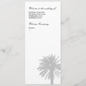 Palm Tree Hochzeitsprogramm Vorlage (Vorderseite)