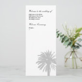 Palm Tree Hochzeitsprogramm Vorlage (Stehend Vorderseite)
