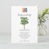 Palm Tree Holiday Business Logo Christmas Party  (Stehend Vorderseite)