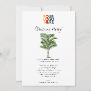Palm Tree Holiday Business Logo Weihnachten Party