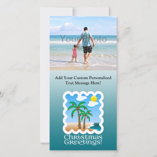 Palm Tree Holiday Lights Beach Weihnachten (Vorderseite)