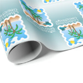 Palm Tree Holiday Lights Beach Weihnachten Geschenkpapier (Rolleneckpunkt)