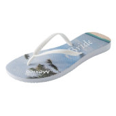 Palm Tree I Wedding Flip Flops Bride Beach Sandals Badesandalen (Schrägansicht)