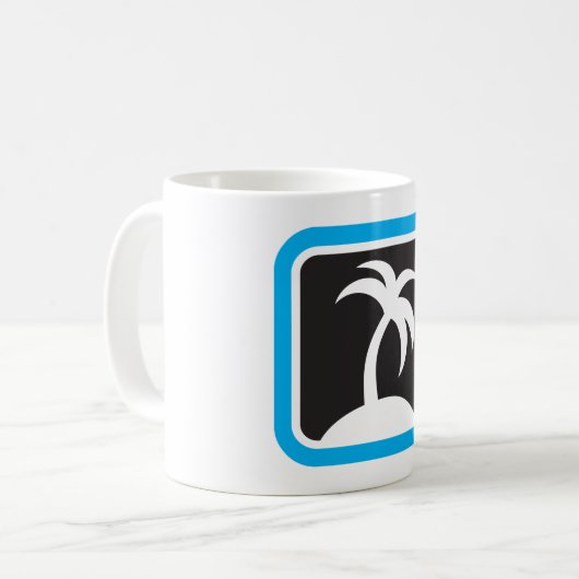 Palm Tree Icon Kaffeetasse (Vorderseite Links)