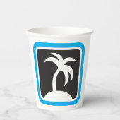 Palm Tree Icon Pappbecher (Vorderseite)