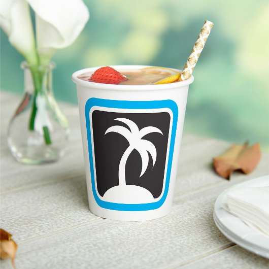Palm Tree Icon Pappbecher