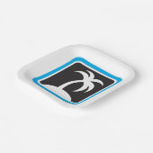 Palm Tree Icon Pappteller (Gewinkelt)