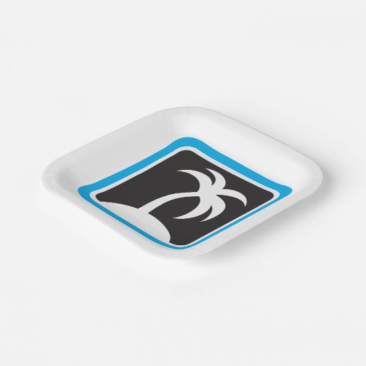 Palm Tree Icon Pappteller (Gewinkelt)