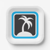 Palm Tree Icon Pappteller (Vorderseite)