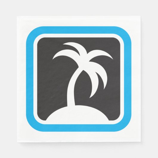 Palm Tree Icon Serviette (Vorderseite)