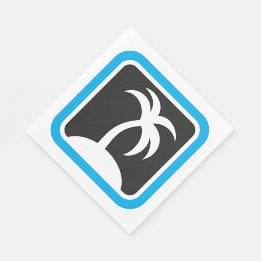 Palm Tree Icon Serviette (Ecke)