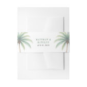 Palm Tree Island Destination Green Wedding Einladungsbanderole (Vorderseite Beispiel)