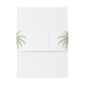 Palm Tree Island Destination Green Wedding Einladungsbanderole (Rückseitenbeispiel)