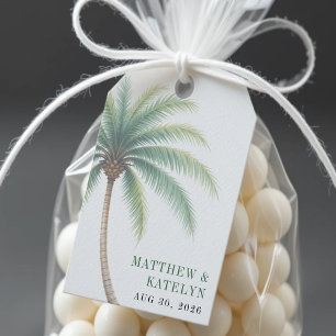 Palm Tree Island Zielort Grüne Hochzeit Geschenkanhänger