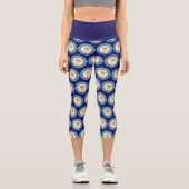 Palm Tree Kaffee Latte Capri Leggings (Vorderseite)