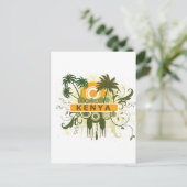Palm Tree Kenya Postkarte (Stehend Vorderseite)