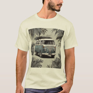 "Palm Tree Kombi Shirt - Coastal Vintage Van Lover