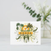 Palm Tree Korea Postkarte (Stehend Vorderseite)