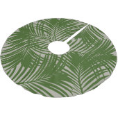 Palm Tree Leaf Muster Tropical Beach Polyester Weihnachtsbaumdecke (Schrägansicht)