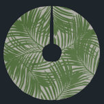 Palm Tree Leaf Muster Tropical Beach Polyester Weihnachtsbaumdecke<br><div class="desc">Ein Baumrock,  der sich perfekt für Weihnachten am Strand eignet,  mit einem modernen Muster tropischer Palmenfronten fügt jedem Baum ein tropisches Thema hinzu. Die Musterfarben oder die Hintergrundfarbe (in heller Farbe dargestellt) können durch Klicken auf 'Weiter' und Ändern der Füllfarbe des Blattes geändert werden.</div>