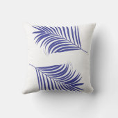 Palm Tree Leaf Orange Blue Tropical Coaststrand Kissen (Rückseite)