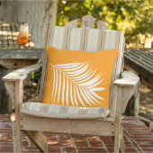 Palm Tree Leaf Orange Coastal Beach Tropical Art Kissen (Stuhl )