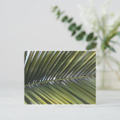 Palm Tree Leaf Postcard Postkarte (Stehend Vorderseite)