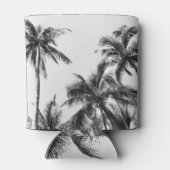 Palm Tree Leaf Schwarz-weiß Dosenkühler (Rückseite)