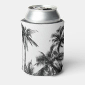 Palm Tree Leaf Schwarz-weiß Dosenkühler (Kanne Rückseite)