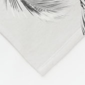Palm Tree Leaf Schwarz-weiß Fleecedecke (Ecke)
