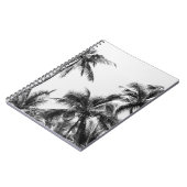 Palm Tree Leaf Schwarz-weiß Notizblock (Linke Seite)