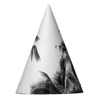 Palm Tree Leaf Schwarz-weiß Partyhütchen