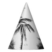 Palm Tree Leaf Schwarz-weiß Partyhütchen (Links)