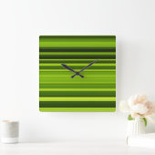 Palm Tree Leaf Textur Quadratische Wanduhr (Zuhause)