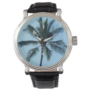 *Palm Tree* Leder-Uhr Armbanduhr