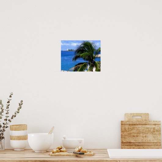 Palm Tree & Lighthouse Poster (Küche)
