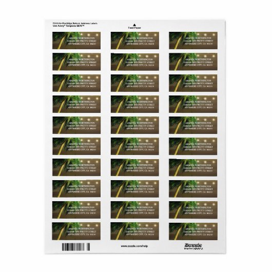 Palm Tree Lights Beach Hochzeitsplatten (Vorne)