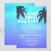 Palm Tree Lights Probe Abendessen Einladung (Vorne/Hinten)