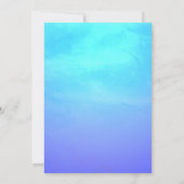 Palm Tree Lights Wasserfarbene Einladung zur Hochz (Rückseite)