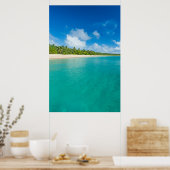 Palm tree lined beach, Tonga Poster (Küche)