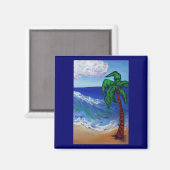 Palm Tree Magnet (Vorderseite/Rückseite)