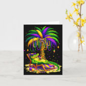 Palm Tree Mardi Gras Hawaiian Trocal Louisiana All Karte (Gelbe Blume)