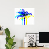 Palm Tree Miami Style Art Poster (Heimbüro)