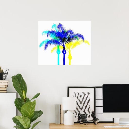 Palm Tree Miami Style Art Poster (Heimbüro)